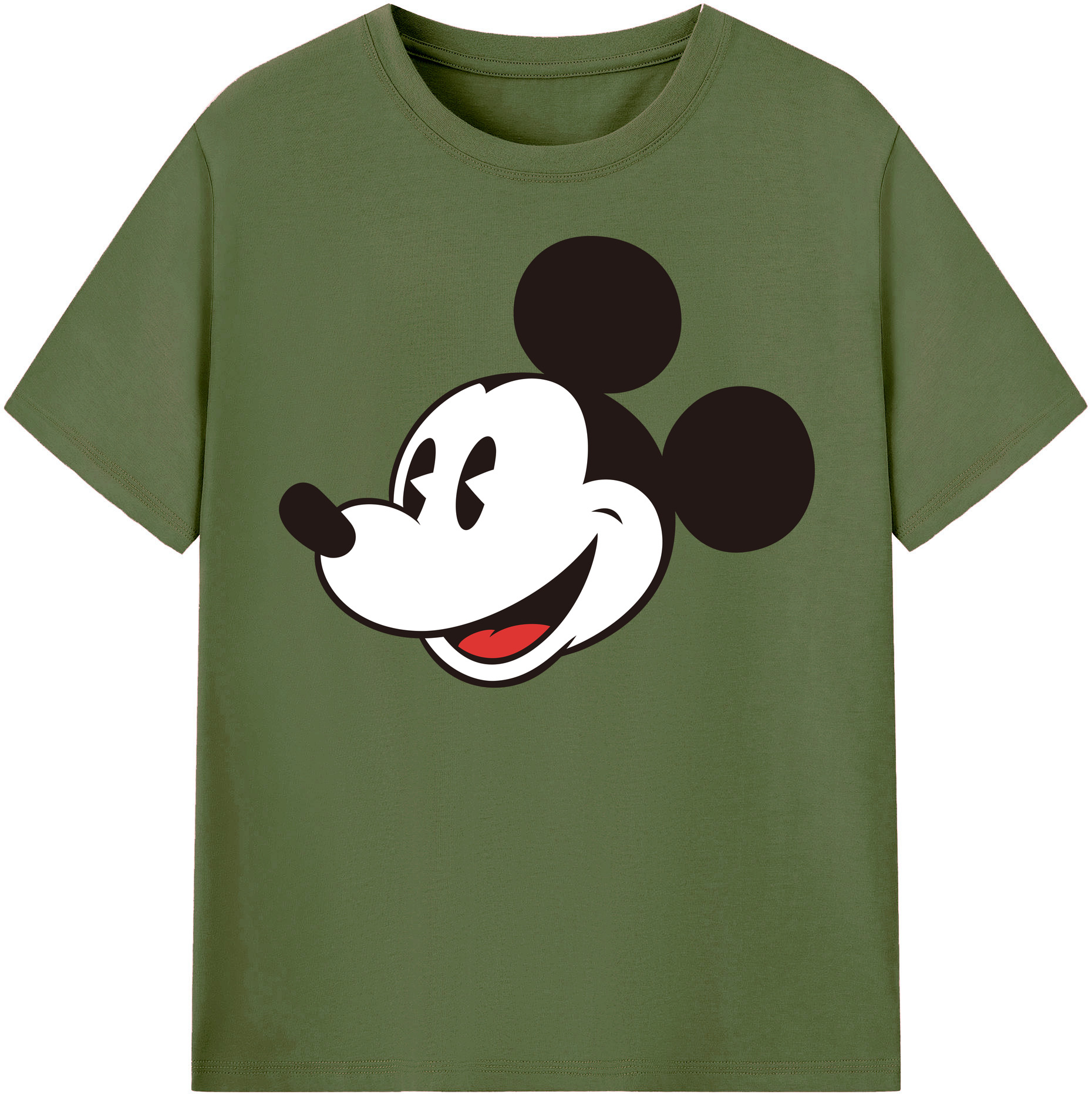 （画像用） ミッキーマウス Mickey Mouse 綿100％半袖Tシャツ（フロントプリント）